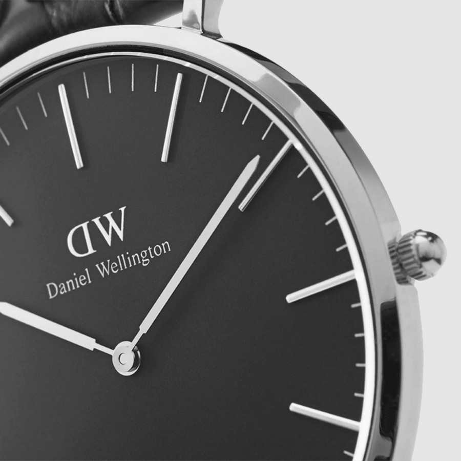 Đồng Hồ Dw Daniel Wallington Classic Bayswater Nam Đen Xanh Xám